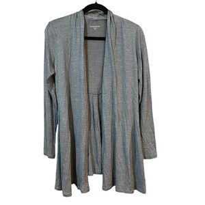 Eileen Fisher Open Cardigan, Silk Cotton, Soft Lightweight, Blue Gray Size SP